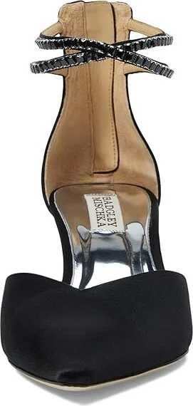 Badgley Mischka Lilibeth High Women's Heels Black : 6.5 M, Leather - Image 2