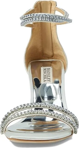 Badgley Mischka Lillie Women's Sandals Soft White : 5.5 M, Leather - Image 2