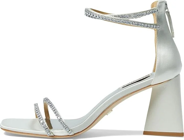Badgley Mischka Lillie Women's Sandals Soft White : 5.5 M, Leather - Image 5
