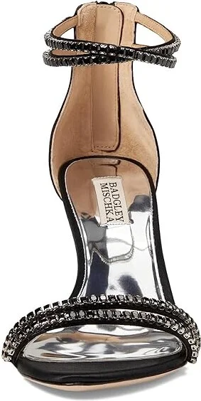 Badgley Mischka Logan Women's Sandals Black : 7 M, Leather - Image 2