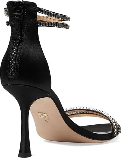 Badgley Mischka Logan Women's Sandals Black : 7 M, Leather - Image 4