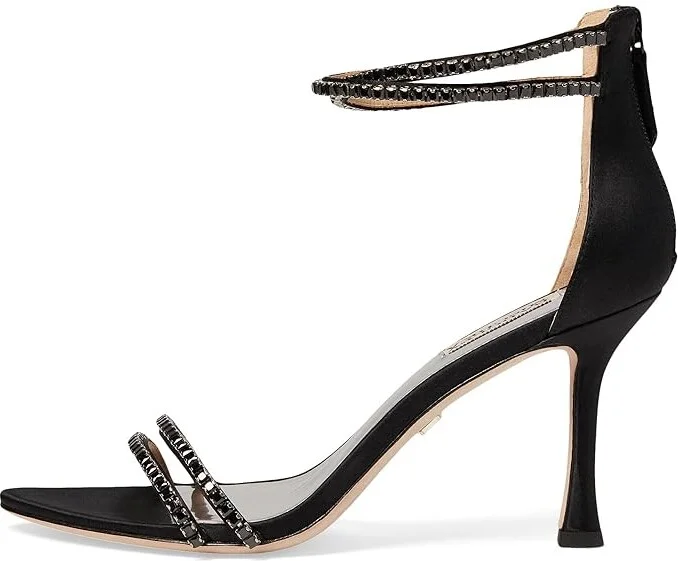 Badgley Mischka Logan Women's Sandals Black : 7 M, Leather - Image 5