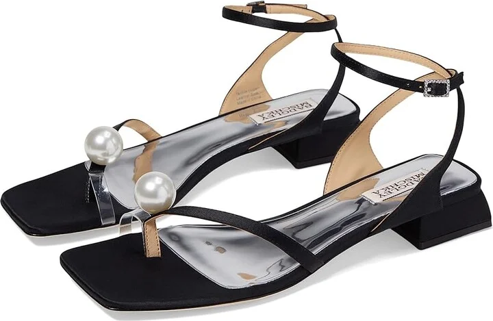Badgley Mischka Lola High Women's Heels Black : 8 M, Textile