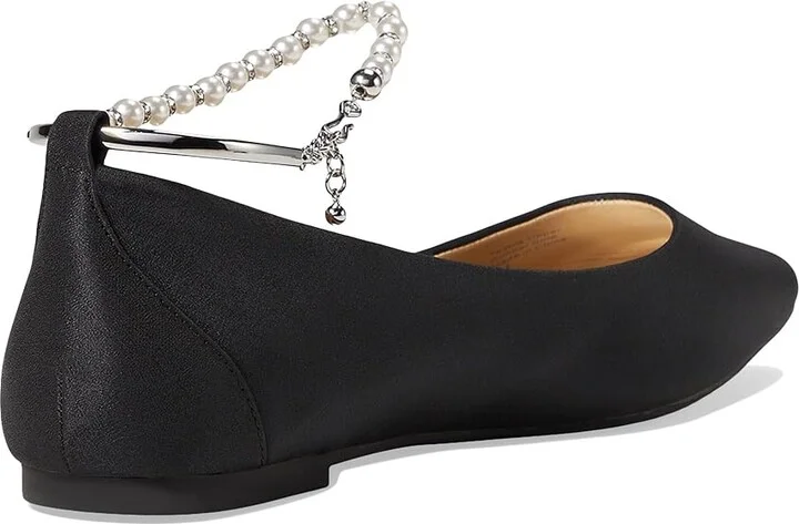 Badgley Mischka London Women's Flat Shoes Black : 7 M, Leather - Image 4