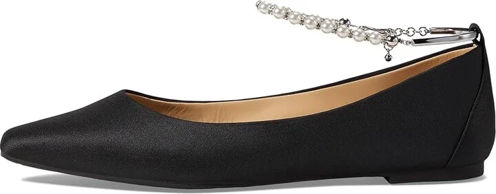 Badgley Mischka London Women's Flat Shoes Black : 7 M, Leather - Image 5