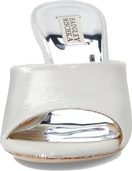 Badgley Mischka Lucid Women's Sandals Soft White : 6.5 M, Leather - Image 2