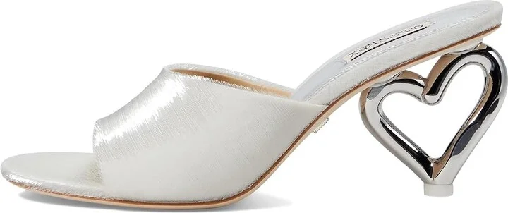 Badgley Mischka Lucid Women's Sandals Soft White : 6.5 M, Leather - Image 5