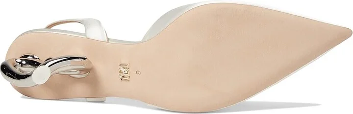 Badgley Mischka Lucille High Women's Heels Soft White : 8.5 M, Leather - Image 3