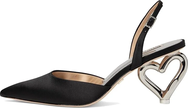 Badgley Mischka Lucille High Women's Heels Soft White : 8.5 M, Leather - Image 9