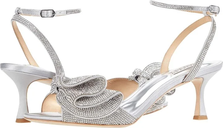 Badgley Mischka Remi Women's Shoes Silver : 5 M, Textile