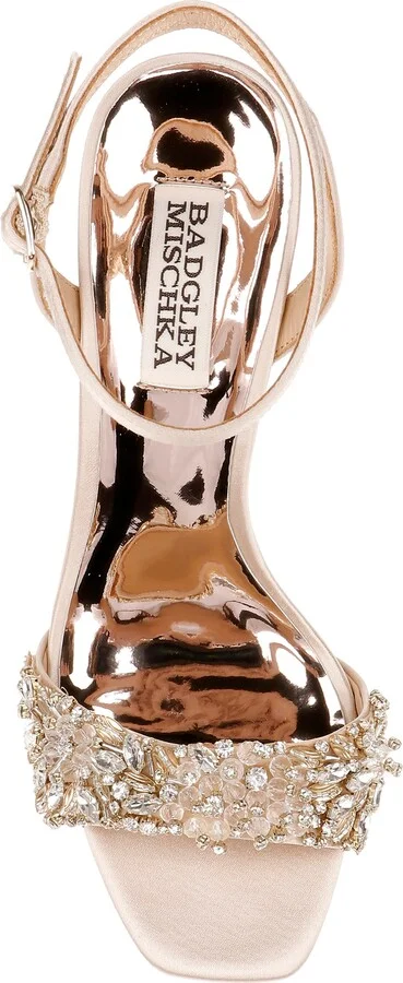 Badgley Mischka Rider Embellished Ankle Strap Sandal - Image 5