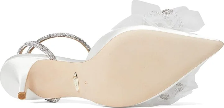 Badgley Mischka Sacred Women's Shoes White Satin : 5.5 M - Image 3