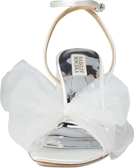 Badgley Mischka Tess Women's Shoes Soft White : 5.5 M, Textile - Image 2