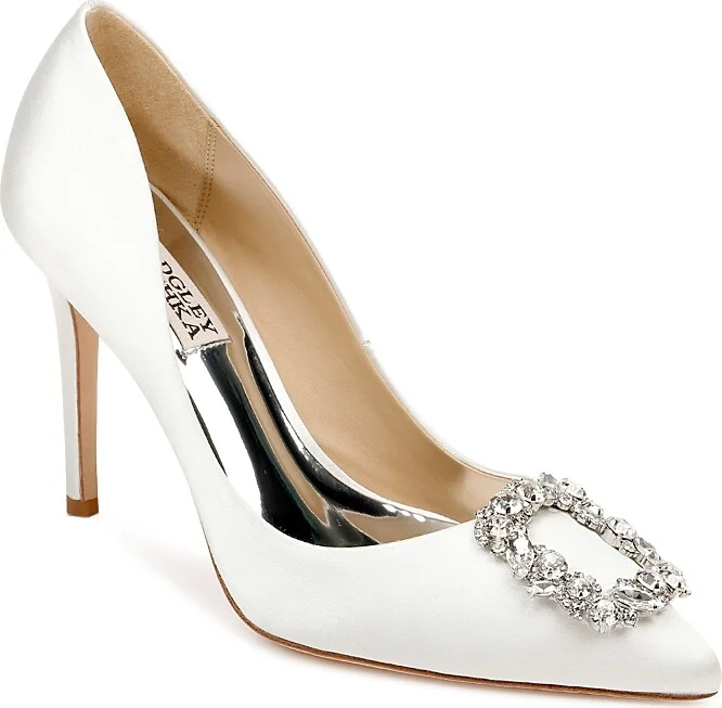 Badgley Mischka Women's Cher Crystal Buckle Pumps