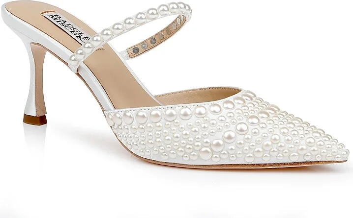 Badgley Mischka Women's Duchess Faux Pearl Pumps