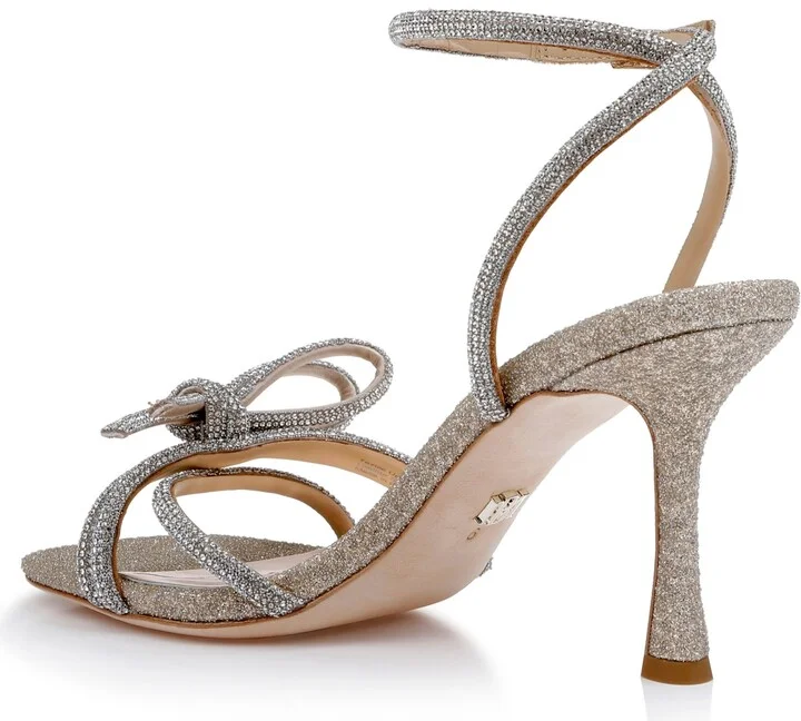 Badgley Mischka Women's Effie Rhinestone Bow Evening Sandals - Image 3