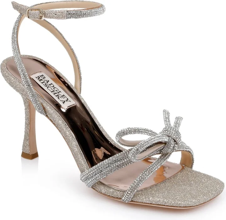 Badgley Mischka Women's Effie Rhinestone Bow Evening Sandals