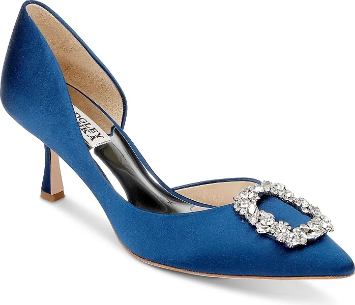 Badgley Mischka Women's Fabia Ii Embellished Pointed Toe Slip On Pumps