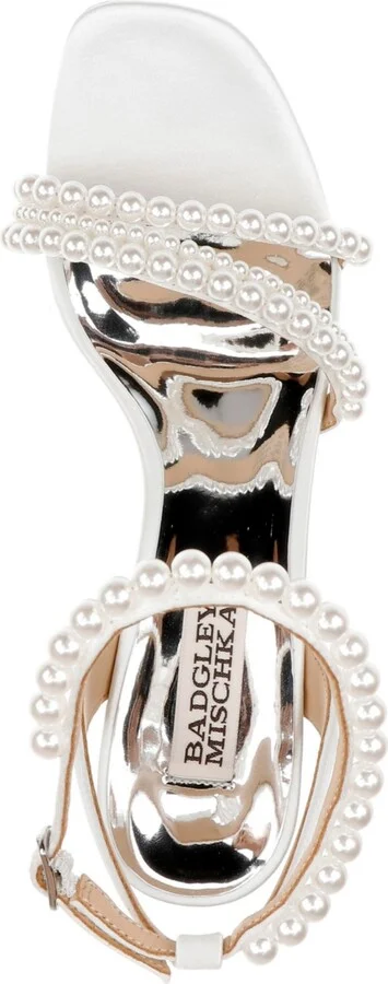 Badgley Mischka Women's Feisty Cultivated Pearl Detail Block Heel Evening Sandals - Image 4