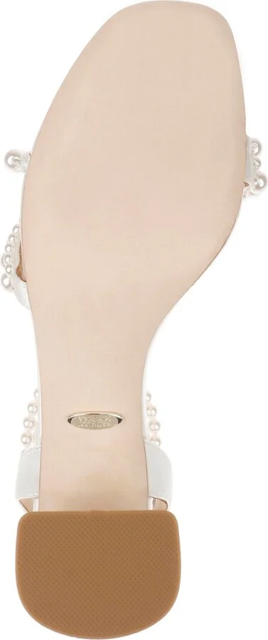 Badgley Mischka Women's Feisty Cultivated Pearl Detail Block Heel Evening Sandals - Image 5