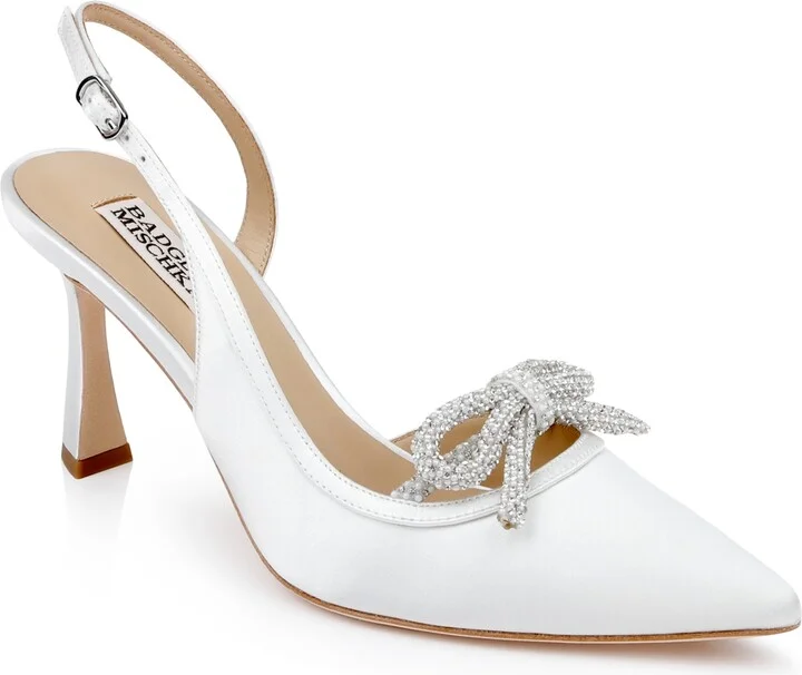 Badgley Mischka Women's Georgie Bow Pointed Toe Pumps