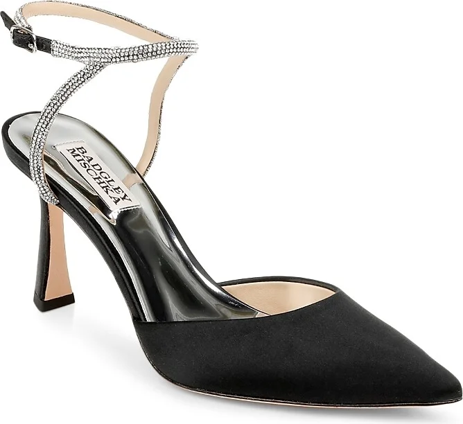 Badgley Mischka Women's Kamilah Pointed Ankle Strap High Heel Sandals