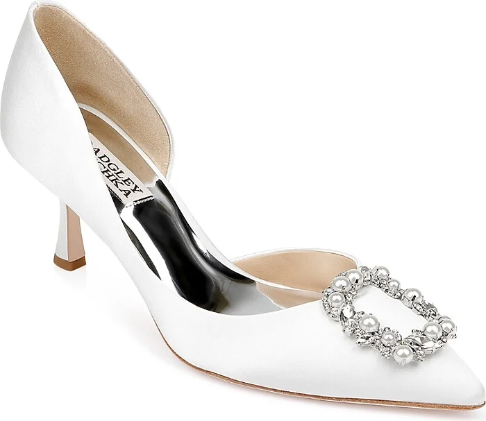 Badgley Mishka Women's Fabia Pointed Toe Slip On d'Orsay Pumps