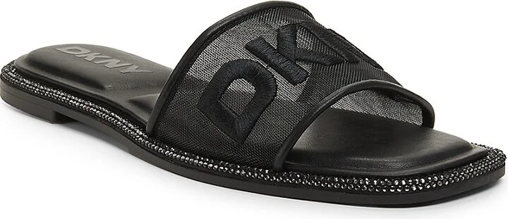 Badin Logo Embellished-Trim Flat Sandals - Image 2