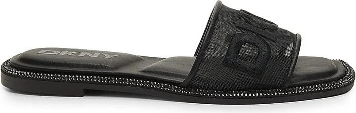 Badin Logo Embellished-Trim Flat Sandals