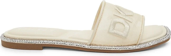 Badin Logo Embellished-Trim Flat Sandals