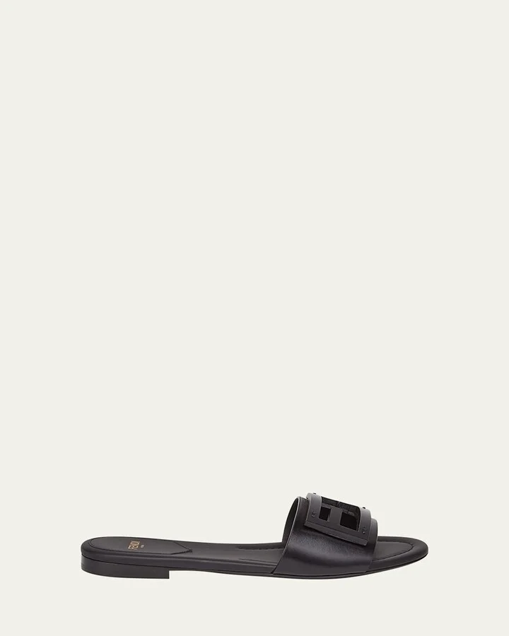 Baguette FF Tube Medallion Flat Sandals