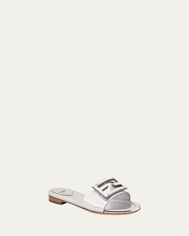 Baguette FF Tube Metallic Medallion Flat Sandals - Image 3