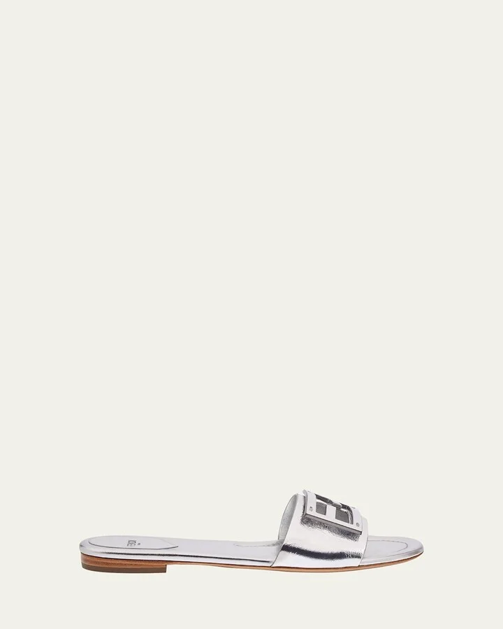 Baguette FF Tube Metallic Medallion Flat Sandals