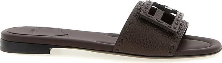 Baguette Flat Shoes Brown