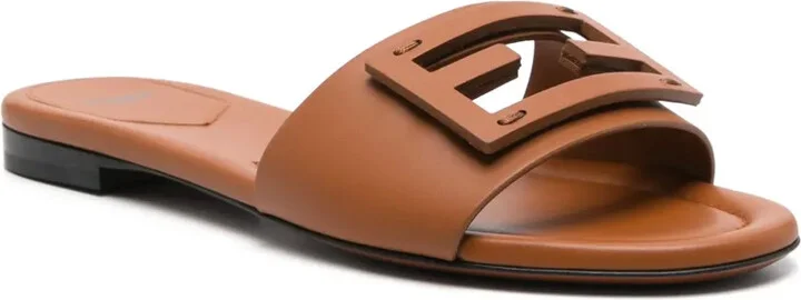 Baguette leather slides - Image 2
