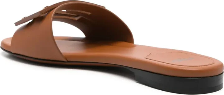 Baguette leather slides - Image 3