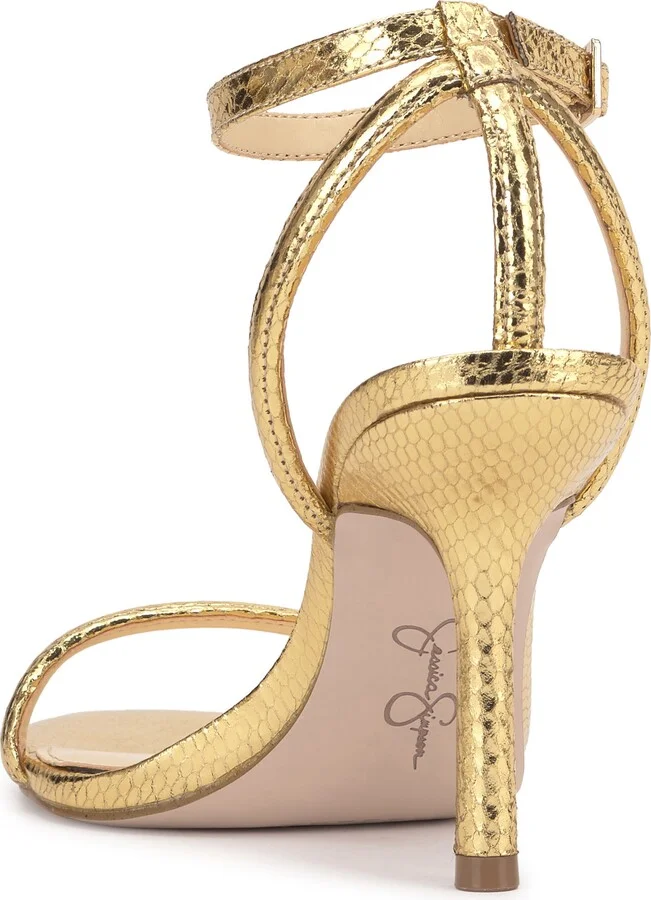 Baharia Snakeskin Ankle Strap Sandal - Image 2