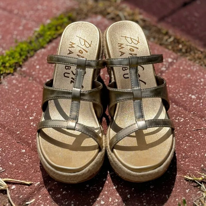 Bahia Rope Wedge In Gold