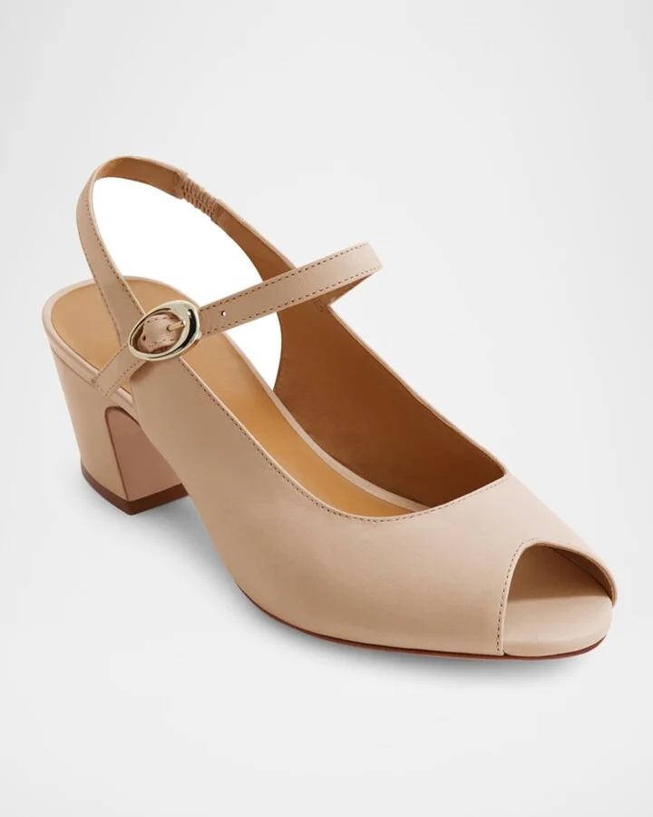 Bailen Leather Mary Jane Slingback Pumps - Image 2