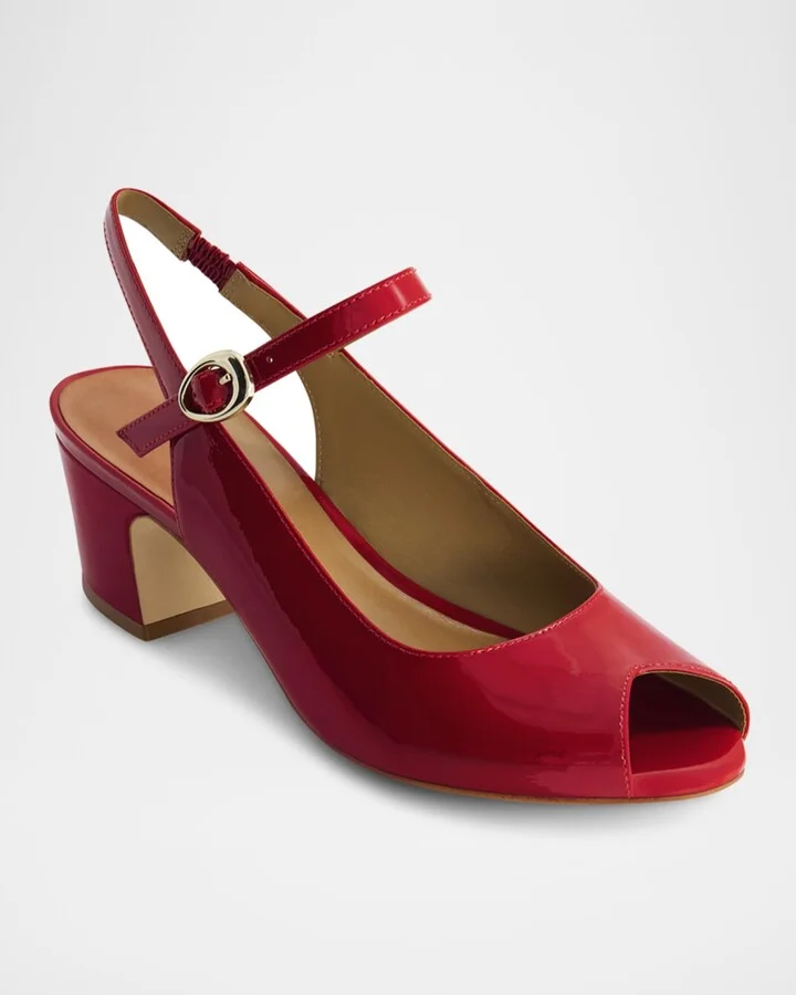 Bailen Patent Mary Jane Slingback Pumps - Image 5