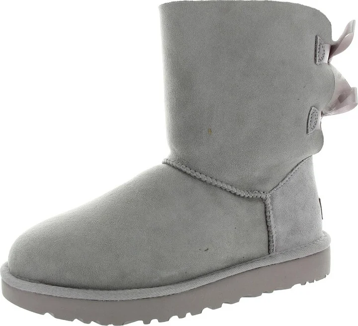 Bailey Bow II Womens Suede Shearling Winter Boots