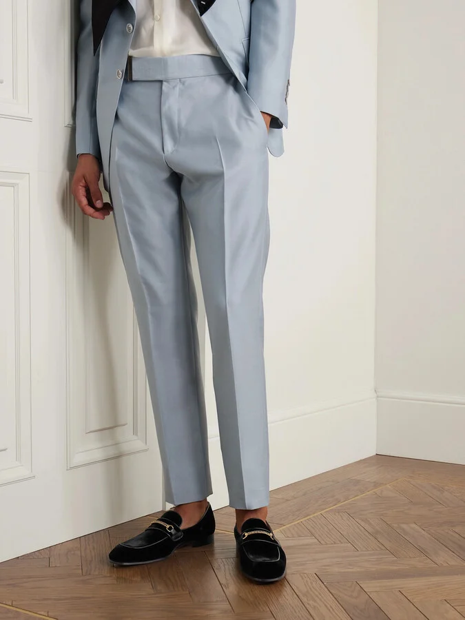 Bailey Chain-Embellished Leather-Trimmed Velvet Loafers - Image 2