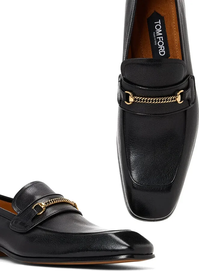 Bailey-chain leather loafers - Image 4