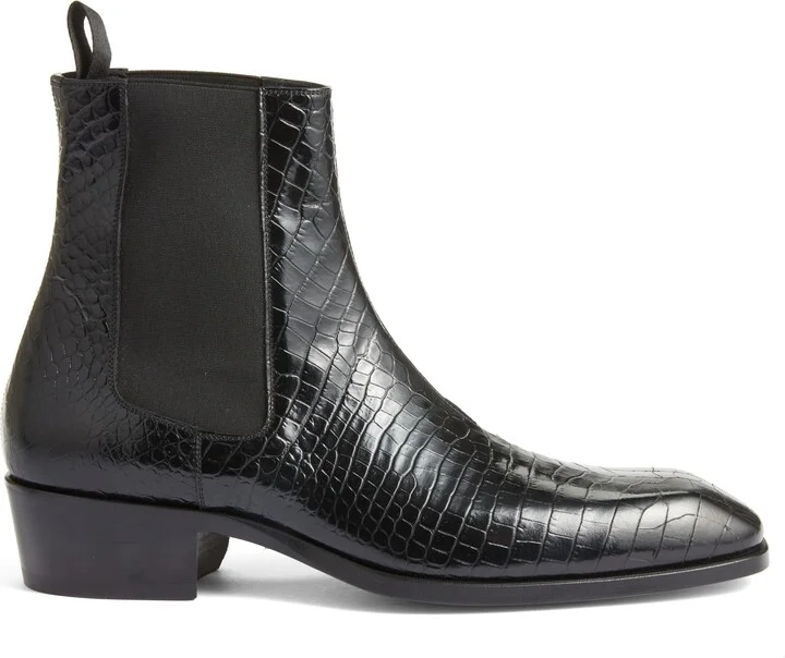 Bailey Croc Embossed Chelsea Boot - Image 3