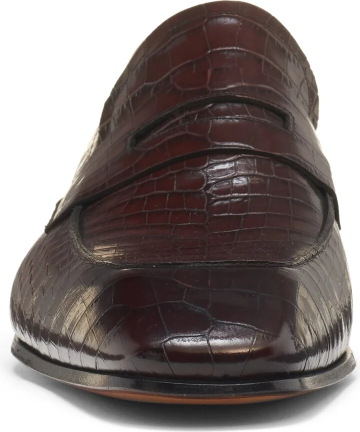 Bailey Croc Embossed Penny Loafer - Image 4