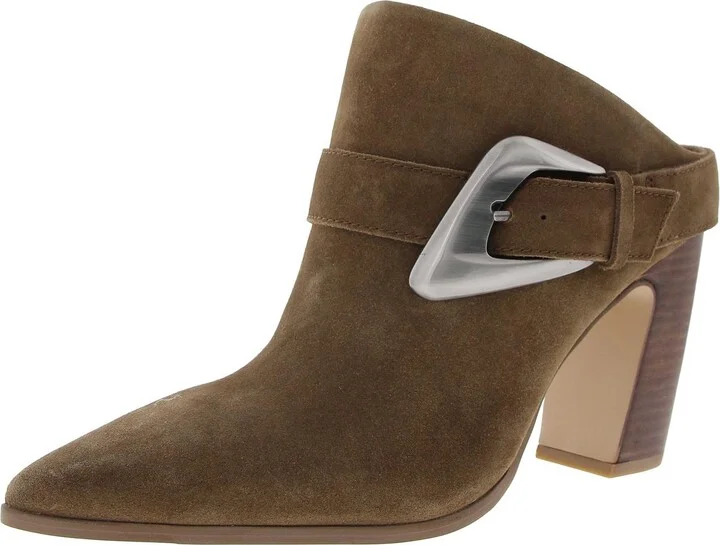 Baily Womens Buckle Suede Ankle Boots