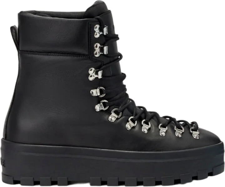 Bain-m Leather Mid-calf Lace-up Boots