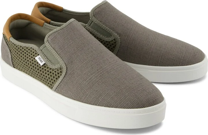 Baja 2.0 Slip On Sneaker Vetiver Grey Legacy Canvas and Textured Mesh - Image 2