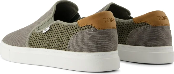 Baja 2.0 Slip On Sneaker Vetiver Grey Legacy Canvas and Textured Mesh - Image 3