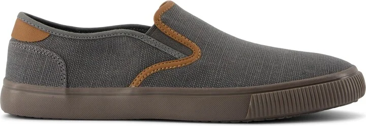 Baja Dark Grey Heritage Canvas Slip On Sneaker